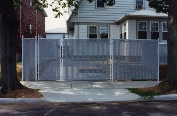 Residential Chain Link Fence with PVT Slats #2