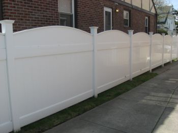 Lakeland Arched PVC Fence #2
