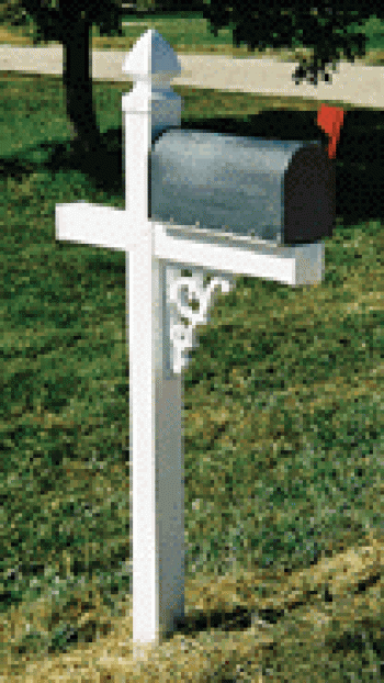 Scroll Decor PVC Mailbox Stand