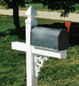 Scroll Decor PVC Mailbox Stand