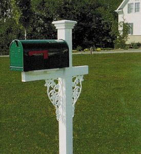 Victorian Double Rose PVC Mail Post