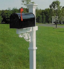 Victorian Single Rose PVC Mail Post