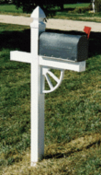 Wheel Decor PVC Mailbox Stand