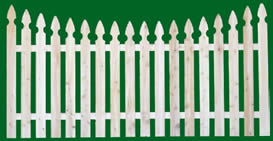 102 Spaced Picket Fence Panels
