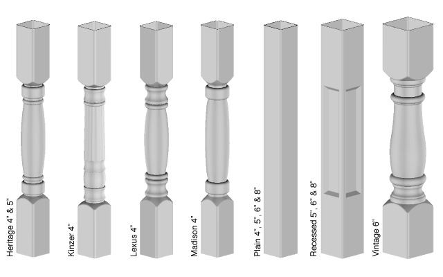 Vinyl Column Post Sales and Installation by Schiano