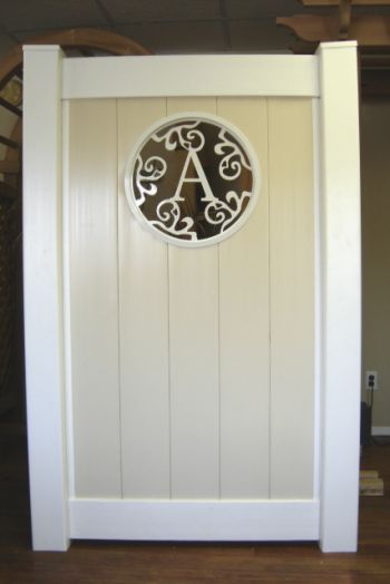 PVC Fenceserts Initials #2