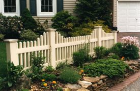 Hampton Stepped PVC Fence