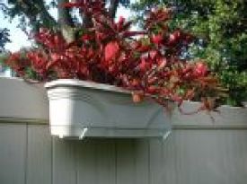 2" Thick PVC Fence Rail Window Box Planter